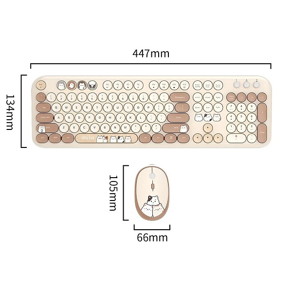 combo-phim-chuot-khong-day-mofii-silly-cat-mau-milktea-157081